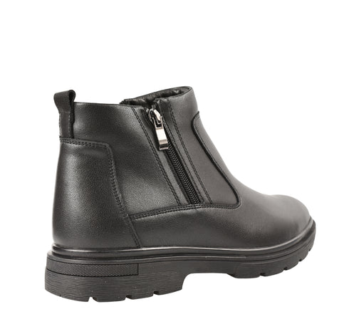 Ghete casual, barbati, OTTER, 2172A07 negru, piele naturala